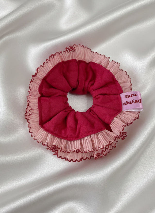 'Cherry Pop' Iconic Ruffle- Red and Pink