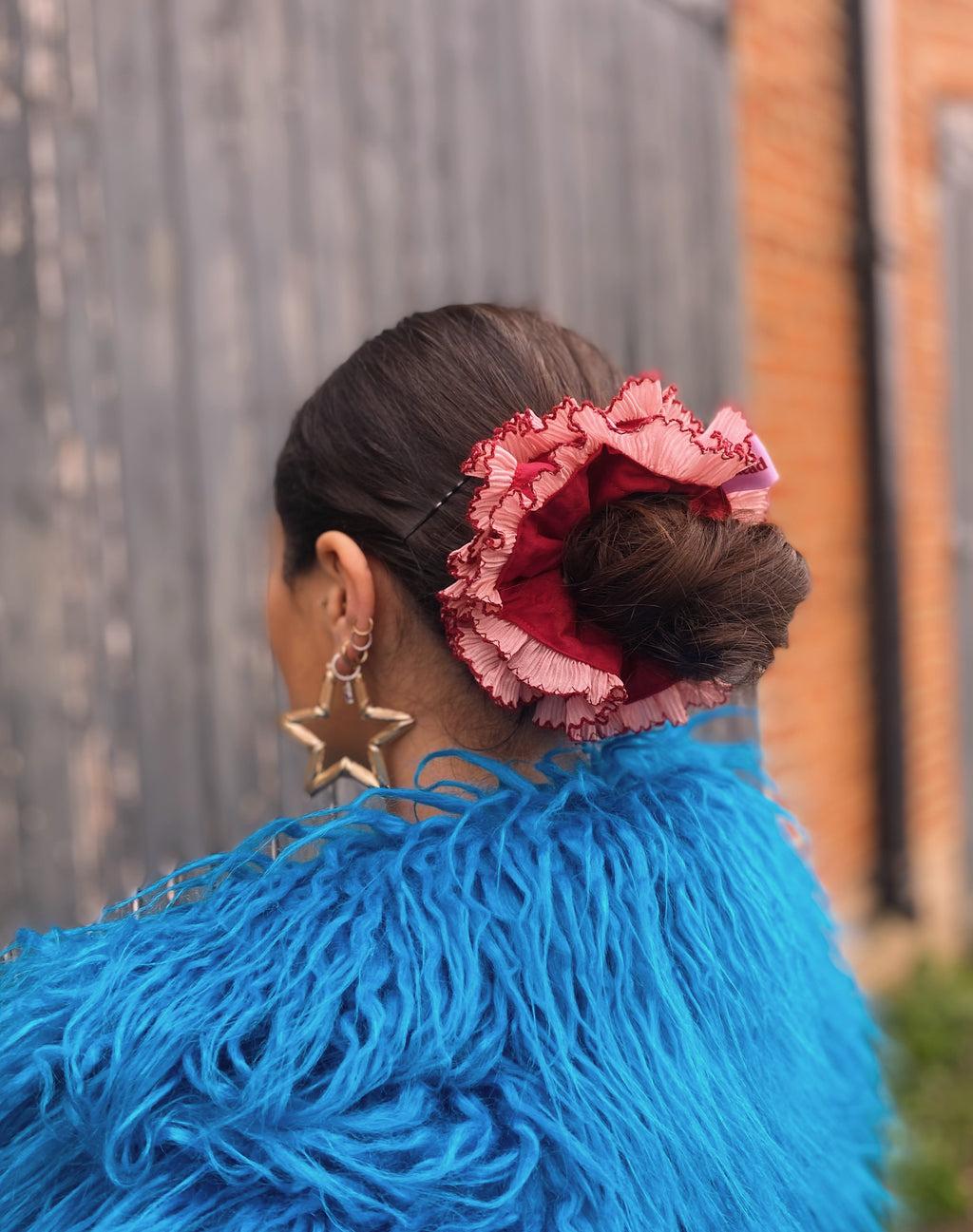 'Cherry Pop' Iconic Ruffle- Red and Pink