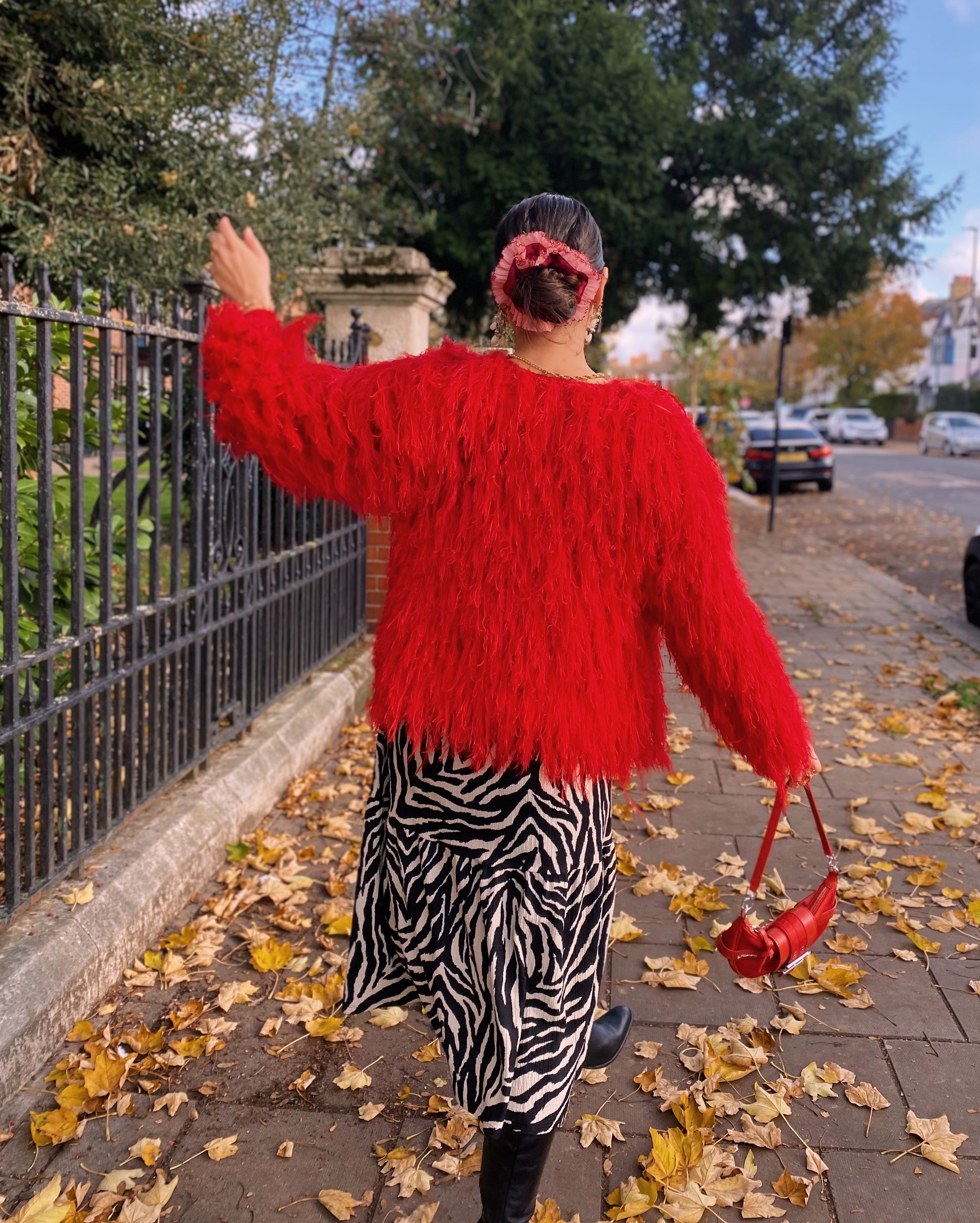 'Cherry Pop' Iconic Ruffle- Red and Pink
