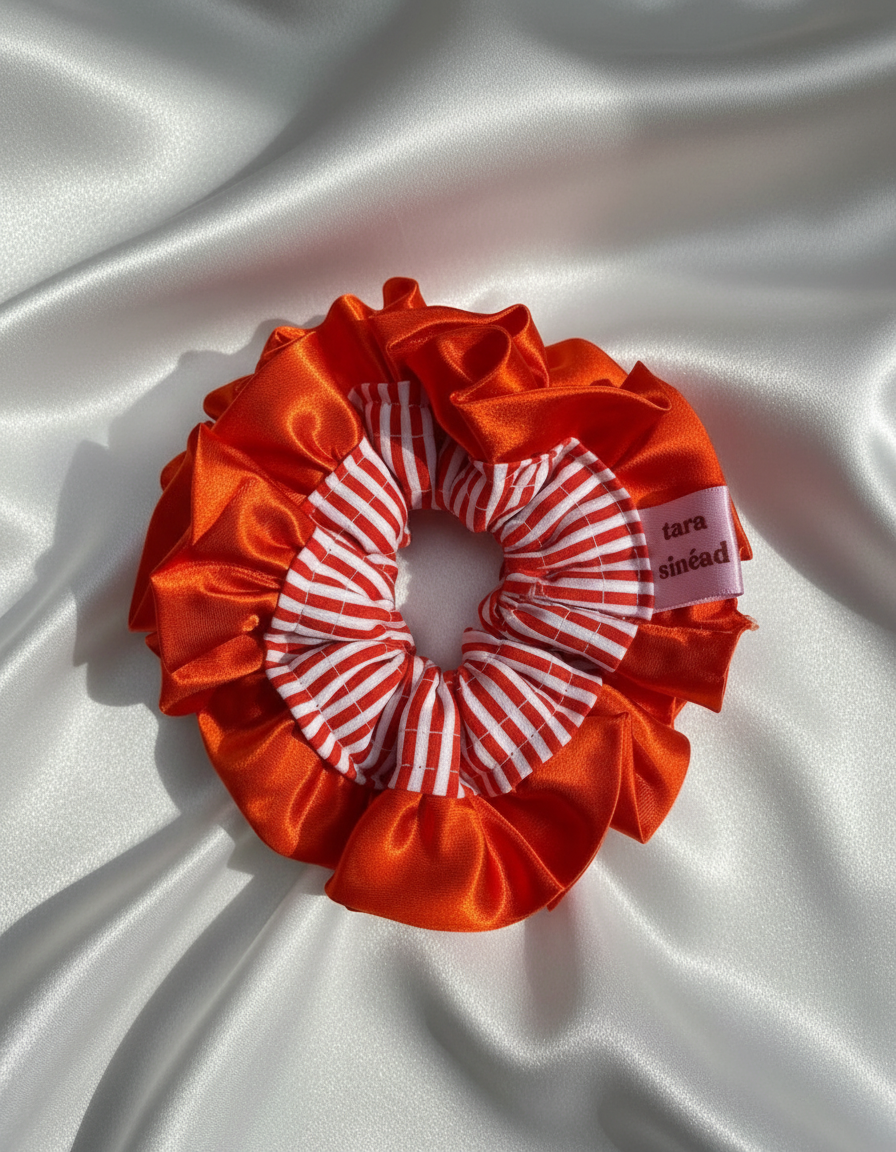 'Candy Cane' Statement Ruffle - Red and White